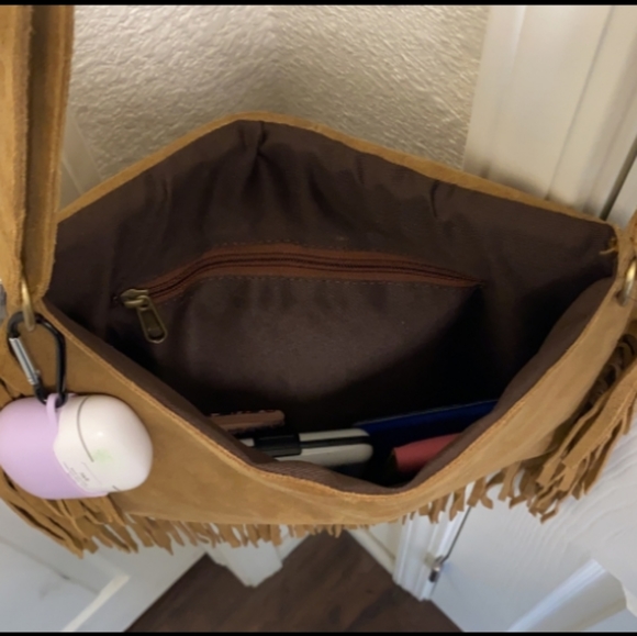 Women Hippie Fringe Fashion Bohemian Tassel Cross Body Vintage Boho Bag - Picture 8 of 9